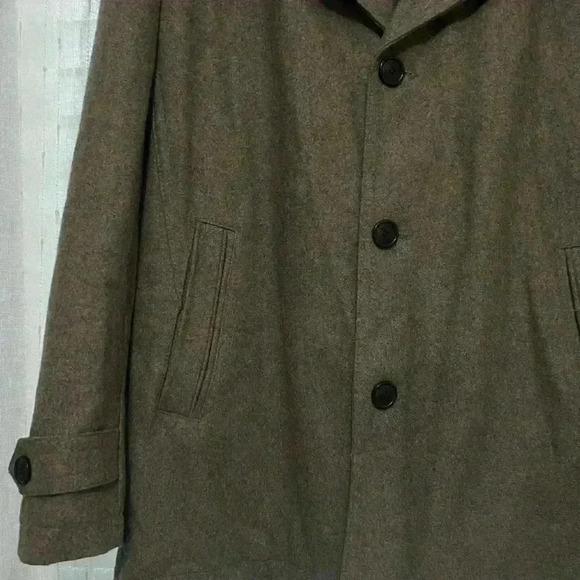 Michael Kors Quilted Coat Men’s Brown Wool Quilted - Picture 4 of 5